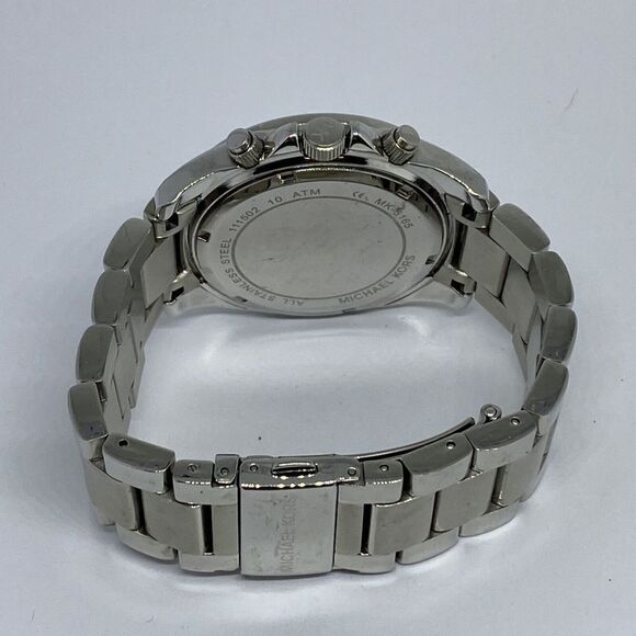 Michael Kors MK5165 Women's Silver Stainless Steel Analog Dial Quartz Watch RQ1 - Picture 11 of 12